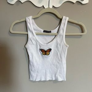 SOLD Brandy Melville cropped butterfly tank!